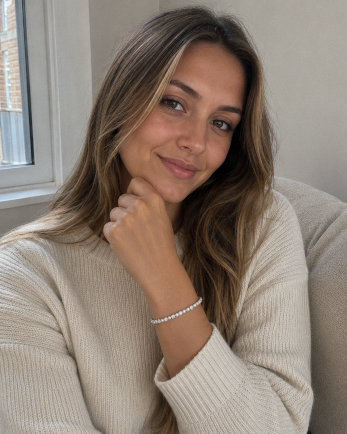 Diamonfire Sterling Silver Pearl and Zirconia Tennis Bracelet