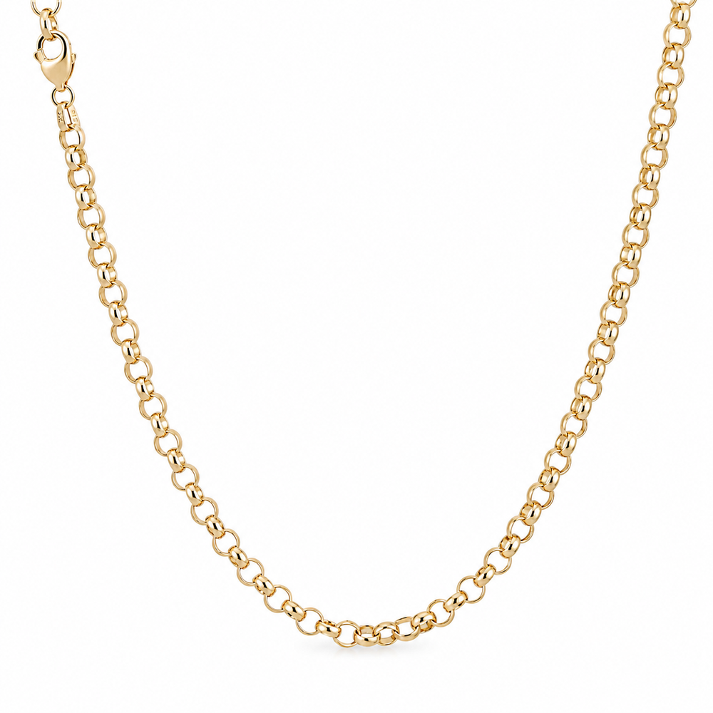 9ct Yellow Gold 5mm Belcher Chain Necklace 20 Inch