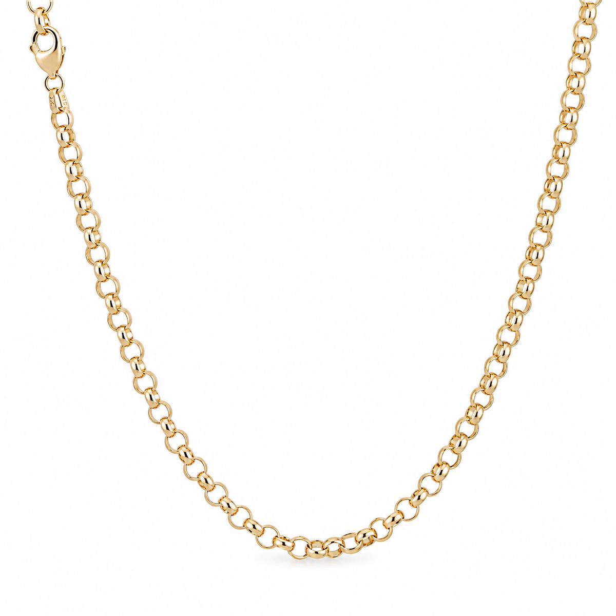9ct Yellow Gold 5mm Belcher Chain Necklace 20 Inch