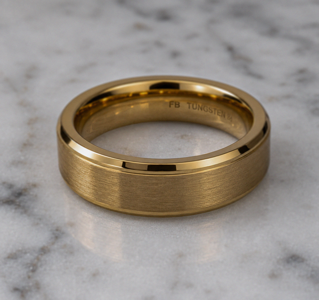 Fred Bennett Gold-Tone Tungsten 8mm Band Ring