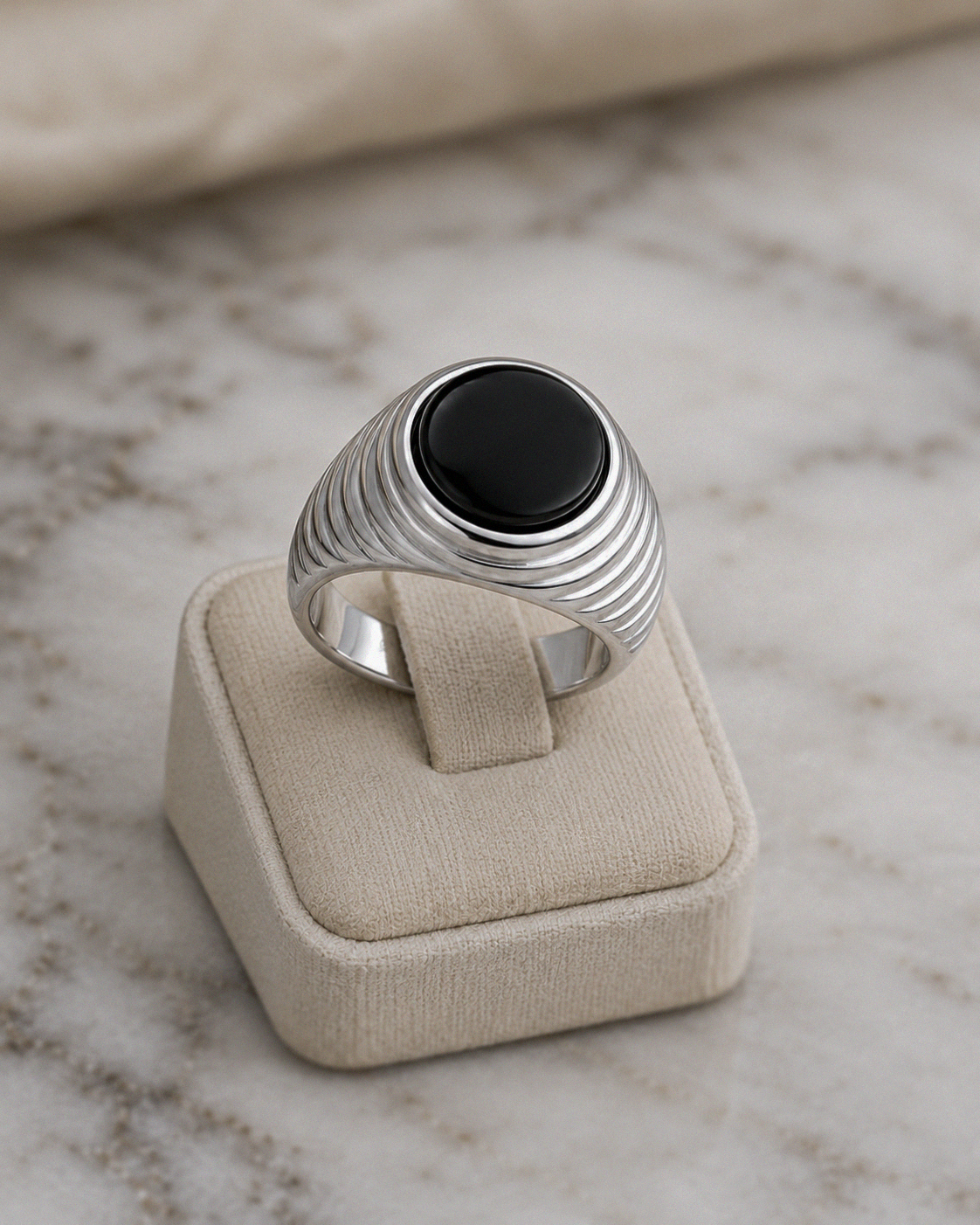 Black Onyx Signet Ring – Sterling Silver
