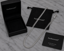 Fred Bennett Sterling Silver Diamond-Cut Curb Chain 56cm