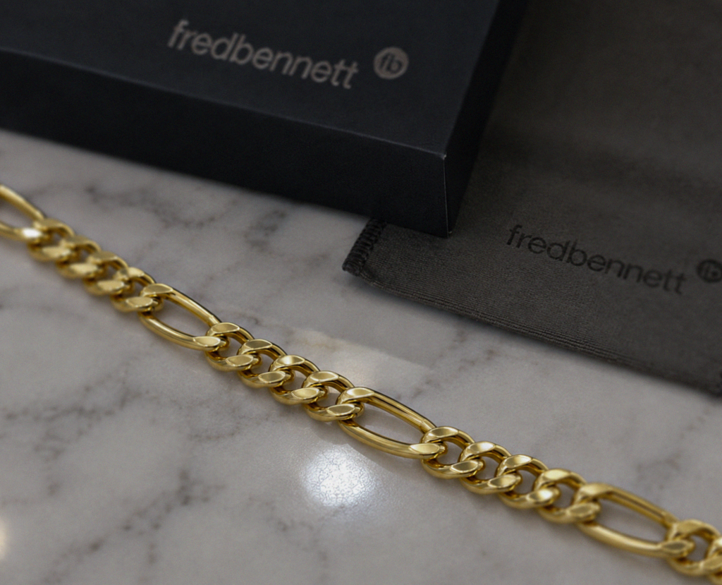 Fred Bennett Gold-Plated Sterling Silver Figaro Chain Necklace 55cm