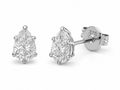 9ct White Gold Pear Cut Lab-Grown Diamond Stud Earrings
