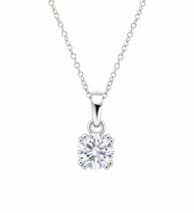 Double Claw Solitaire Pendant – Diamondfire® Zirconia