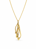 Banyan 18ct Gold Vermeil Lab-Grown Diamond Organic Pendant Necklace
