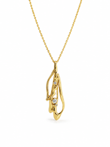 Banyan 18ct Gold Vermeil Lab-Grown Diamond Organic Pendant Necklace