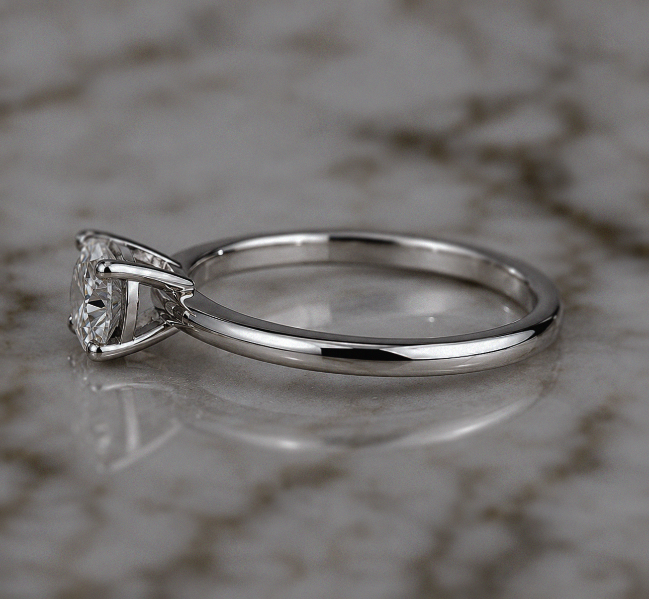 18ct White Gold 1.00ct Diamond Solitaire Ring – Timeless Four Claw Setting
