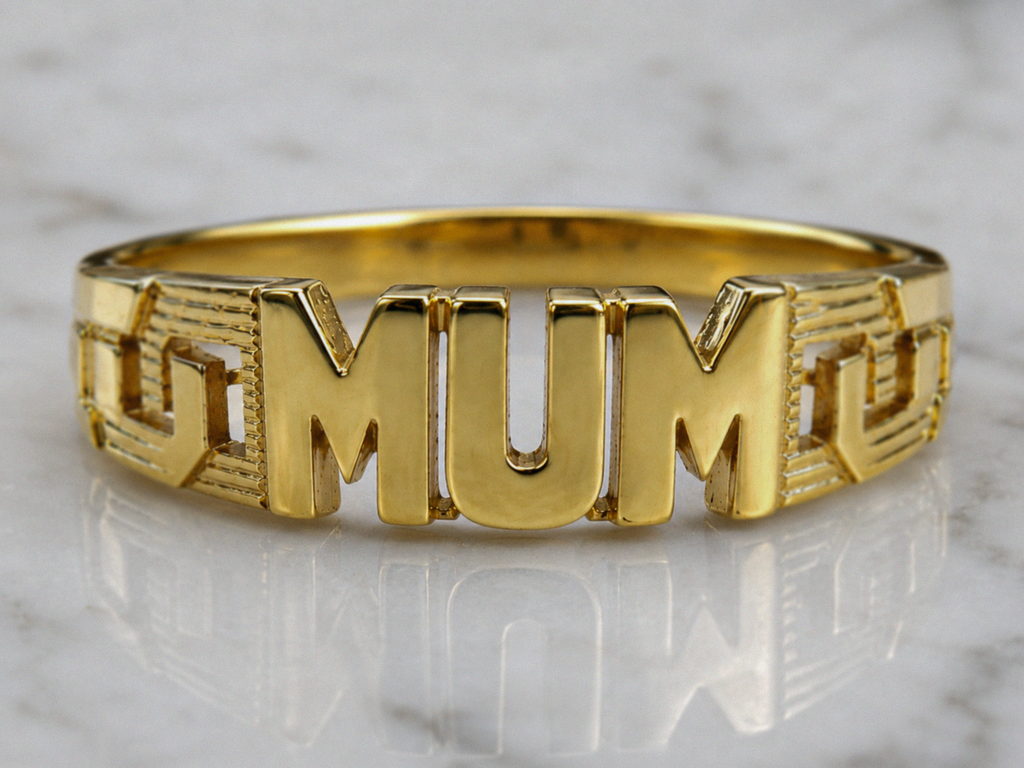 9ct Yellow Gold Mum ID Ring