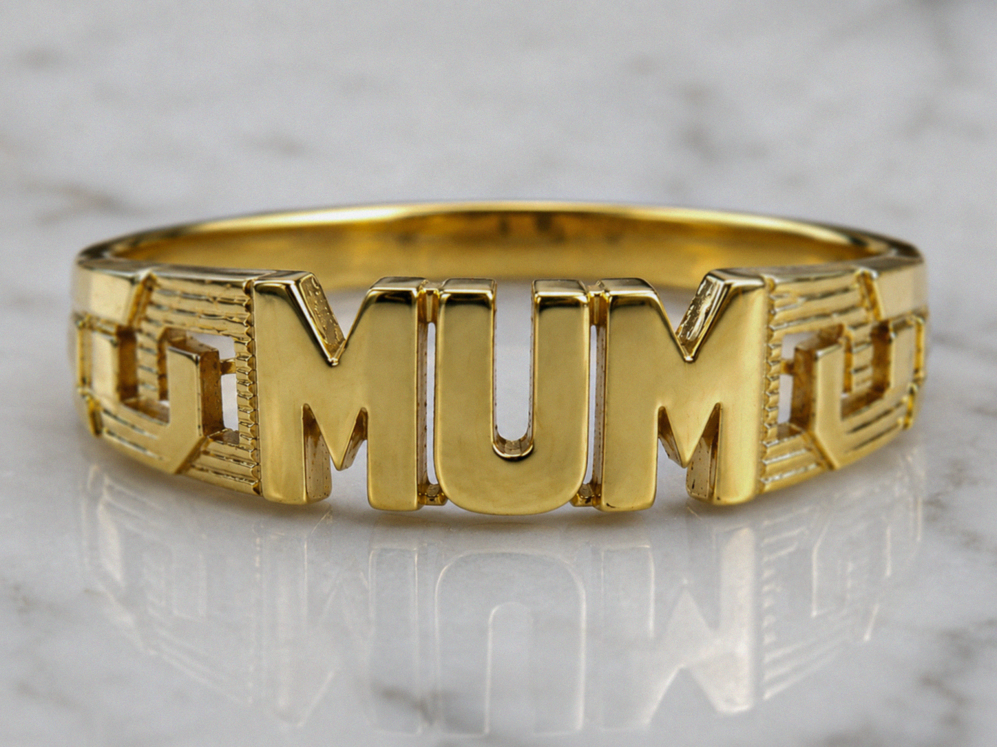 9ct Yellow Gold Mum ID Ring