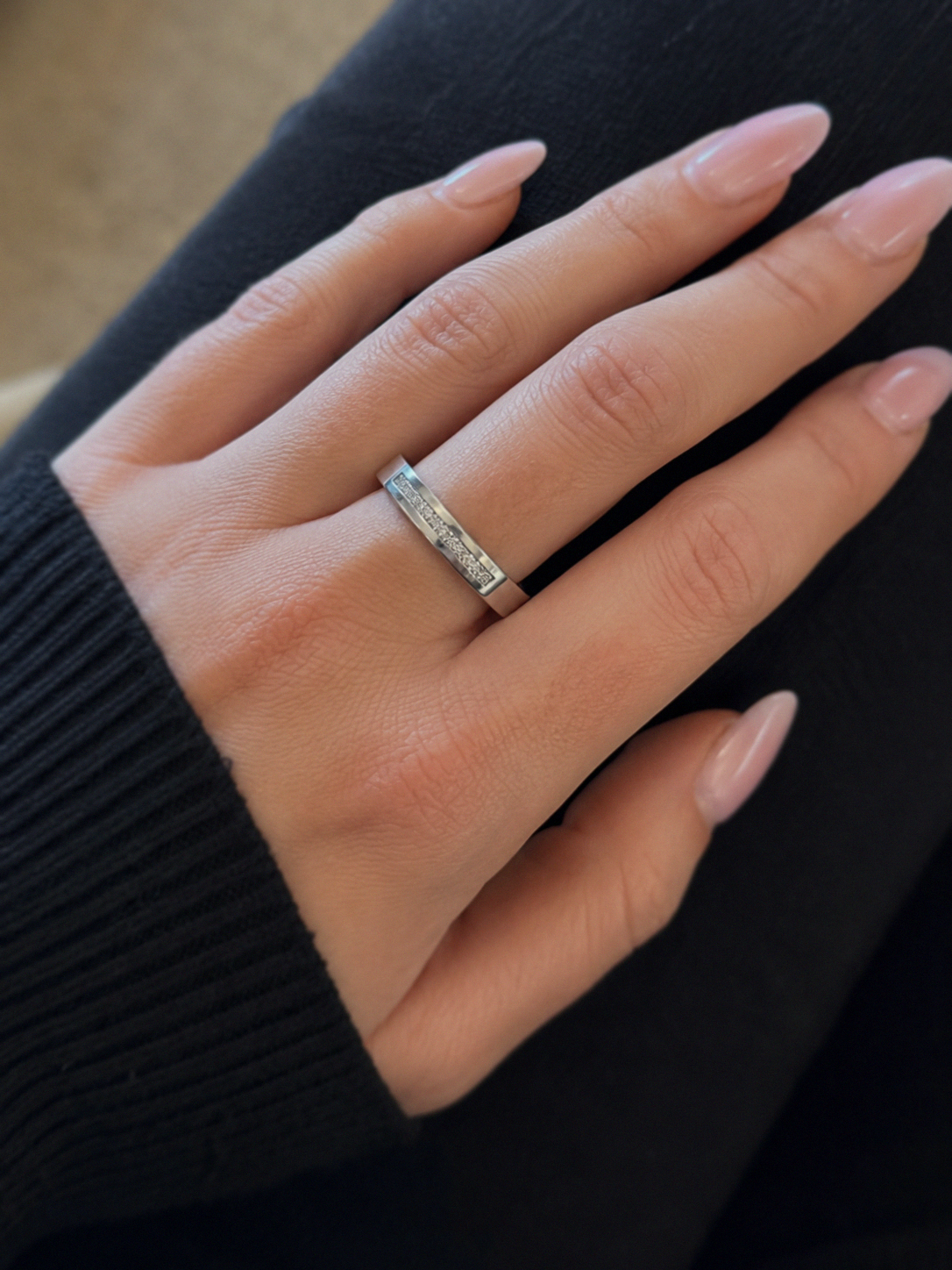 White Gold 0.17ct Natural Diamond Wedding Ring - 6mm