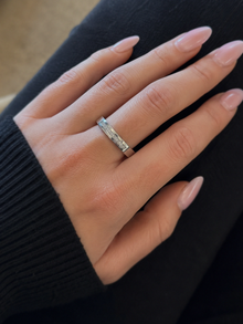 White Gold 0.17ct Natural Diamond Wedding Ring - 6mm
