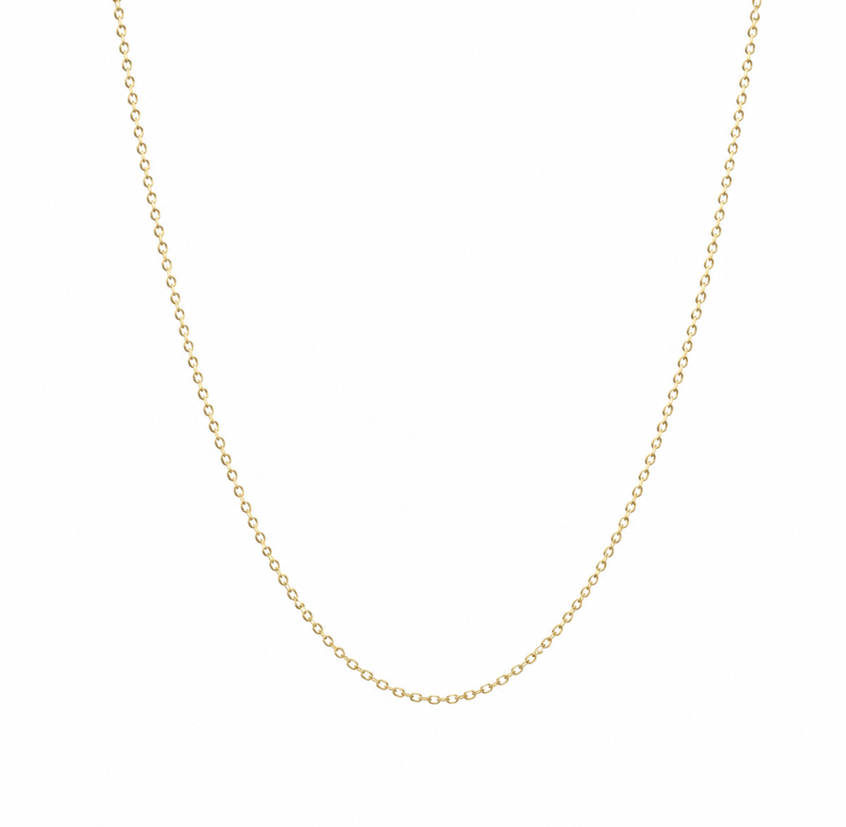 9ct Yellow Gold 16"-18" Diamond-Cut Cable Link Chain