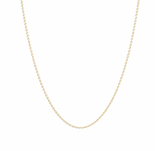 9ct Yellow Gold 16"-18" Diamond-Cut Cable Link Chain