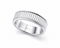 Sterling Silver Ridged Spinner Ring