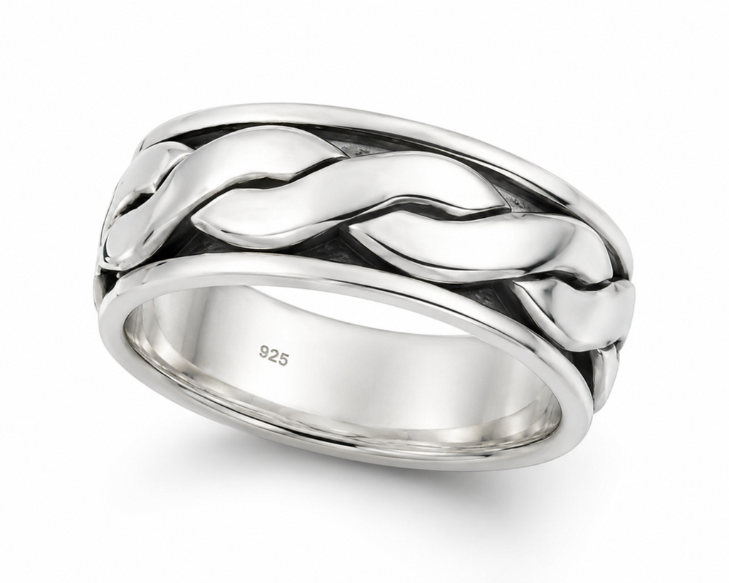 Celtic Twist Band Ring – Sterling Silver