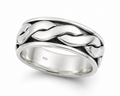 Celtic Twist Band Ring – Sterling Silver