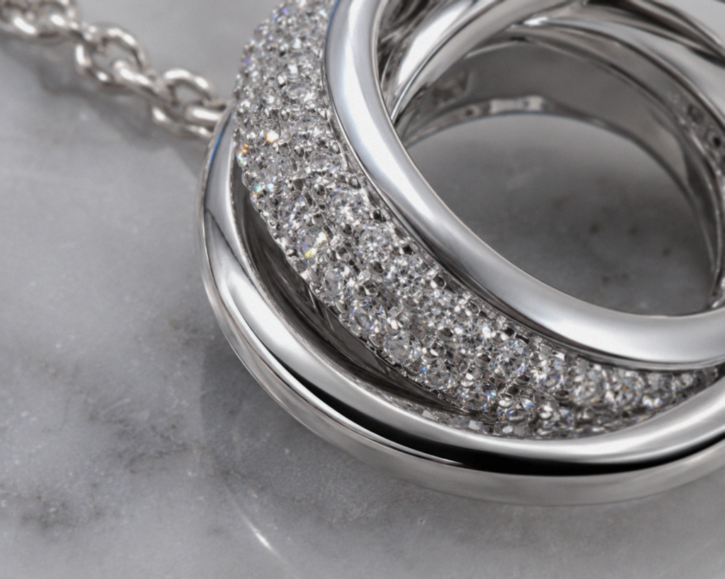 Diamonfire Sterling Silver Cubic Zirconia Triple Twist Necklace