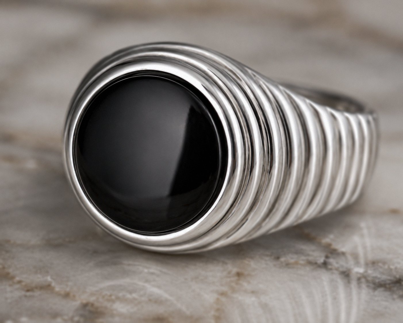 Black Onyx Signet Ring – Sterling Silver