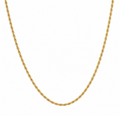 9ct Yellow Gold 2.2mm Hollow Rope Chain Necklace 16–22 Inch