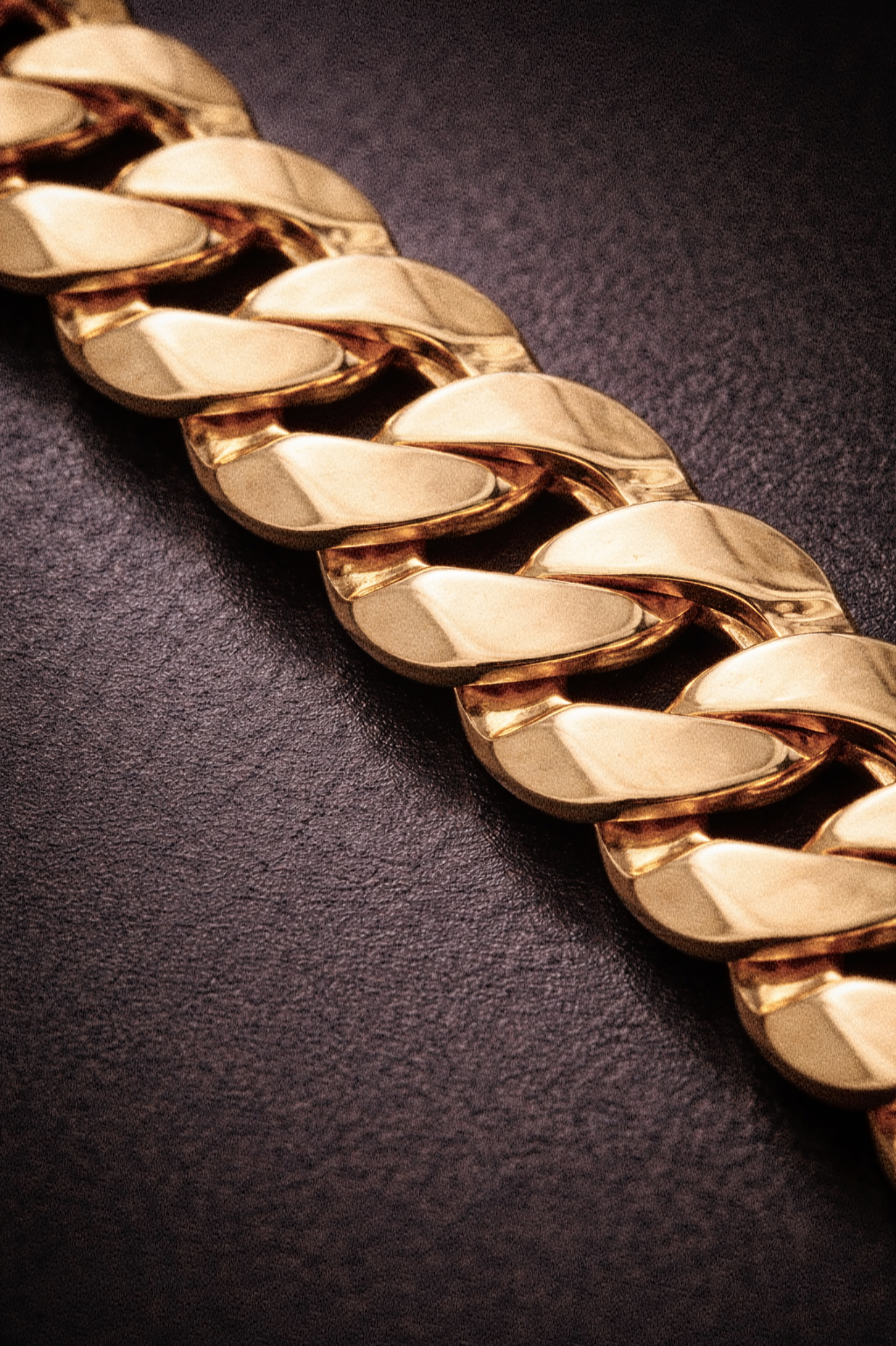 9ct Yellow Gold Heavy Flat Curb Bracelet (94g) 17mm Statement Piece