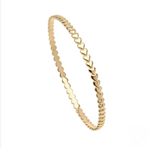 9ct Gold Plated 4mm Heart Link Bracelet