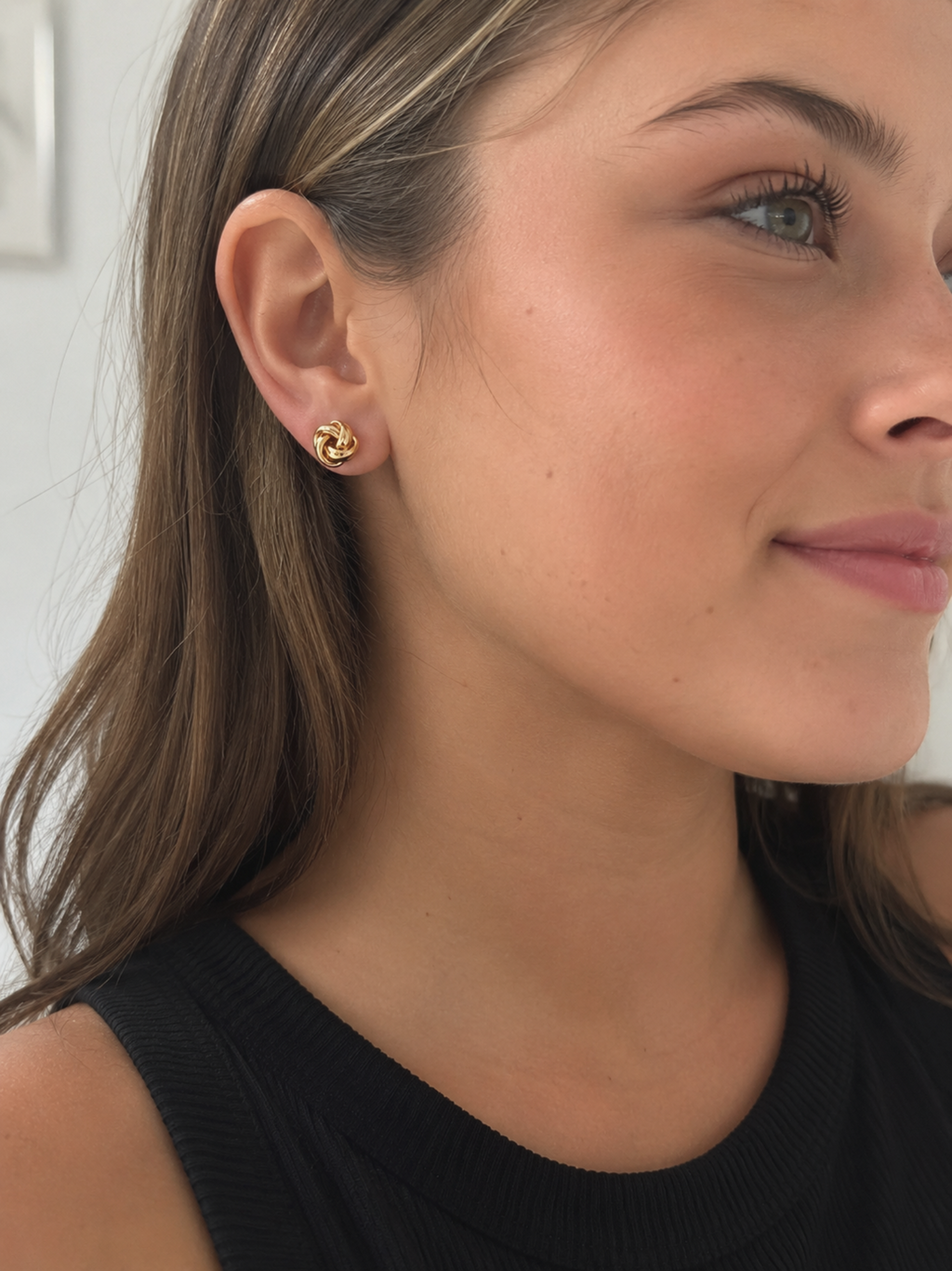 9ct Gold Knot Stud Earrings
