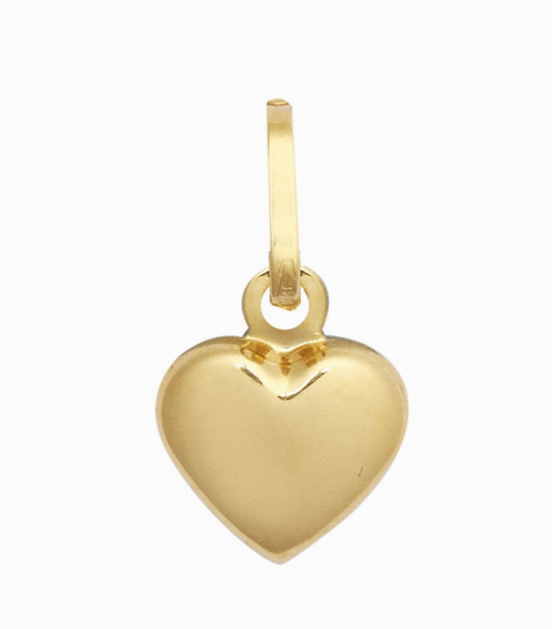 9ct Yellow Gold Heart Charm Pendant
