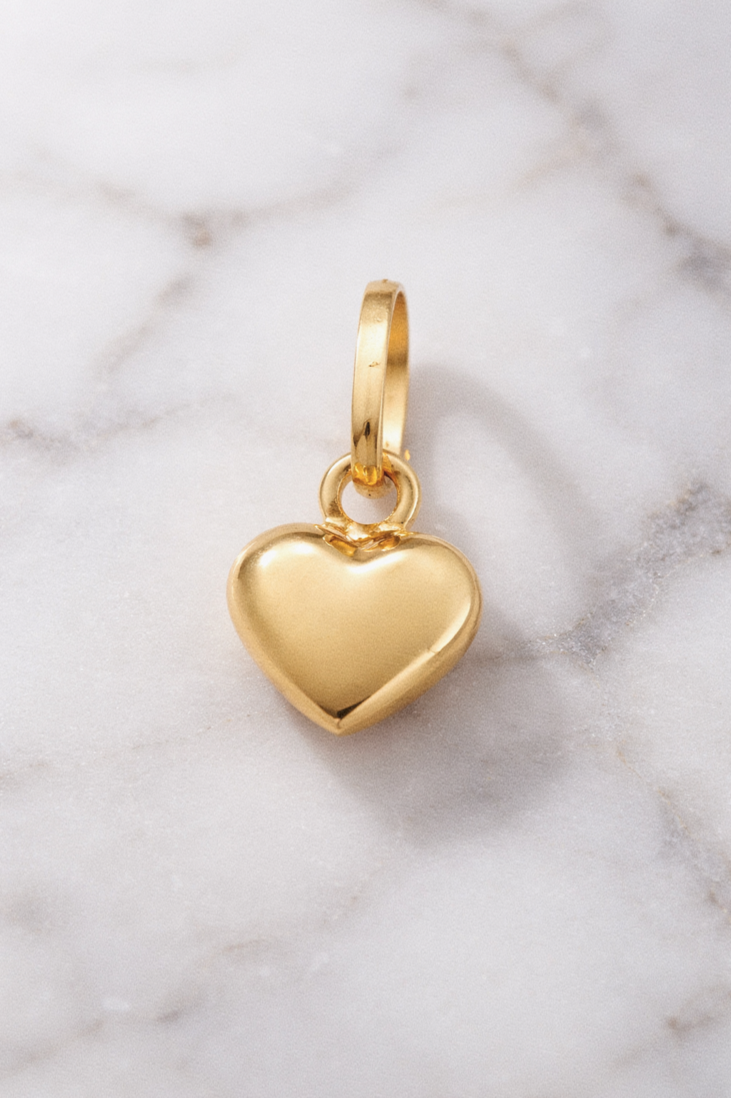 9ct Yellow Gold Heart Charm Pendant