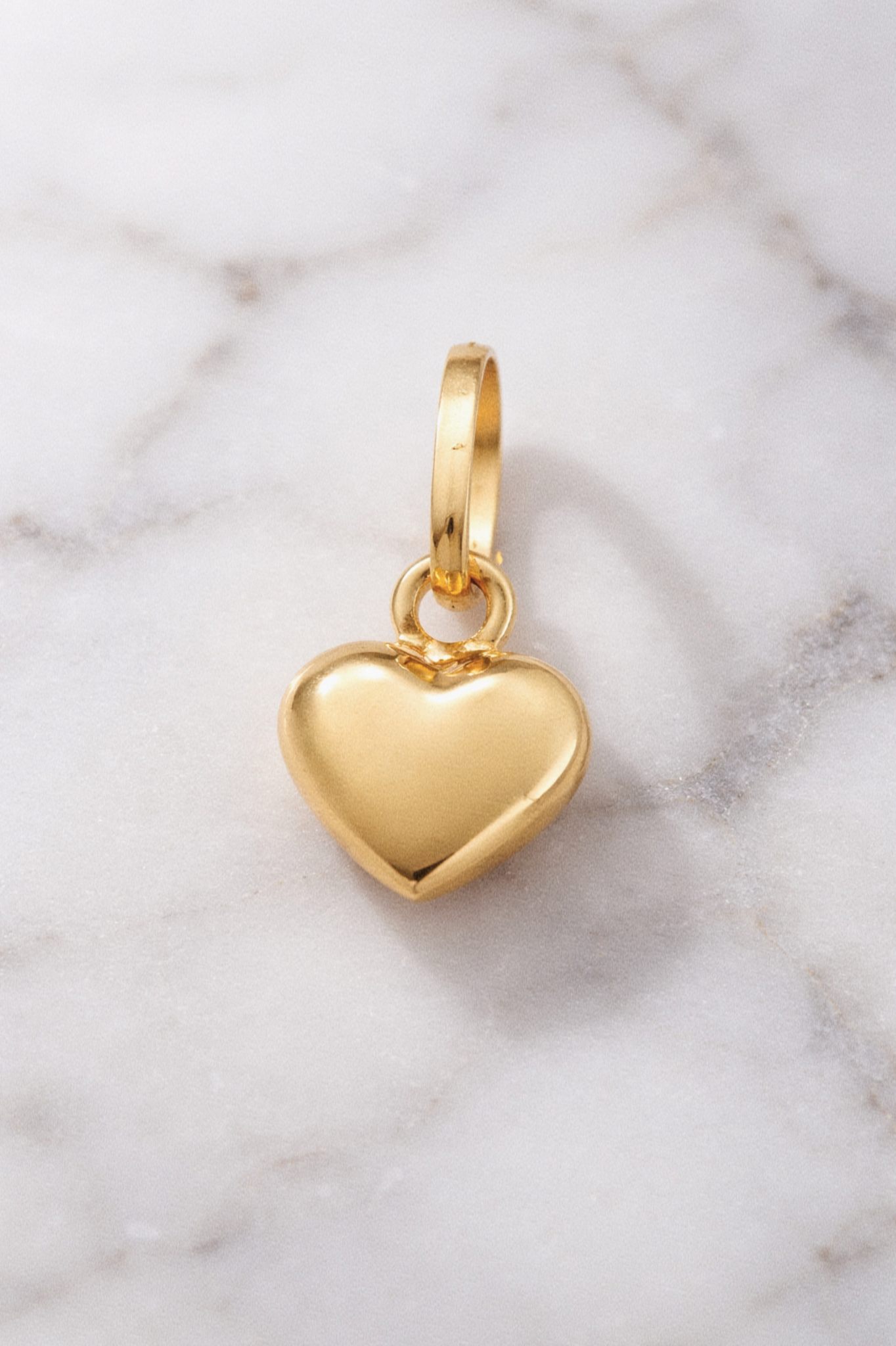 9ct Yellow Gold Heart Charm Pendant