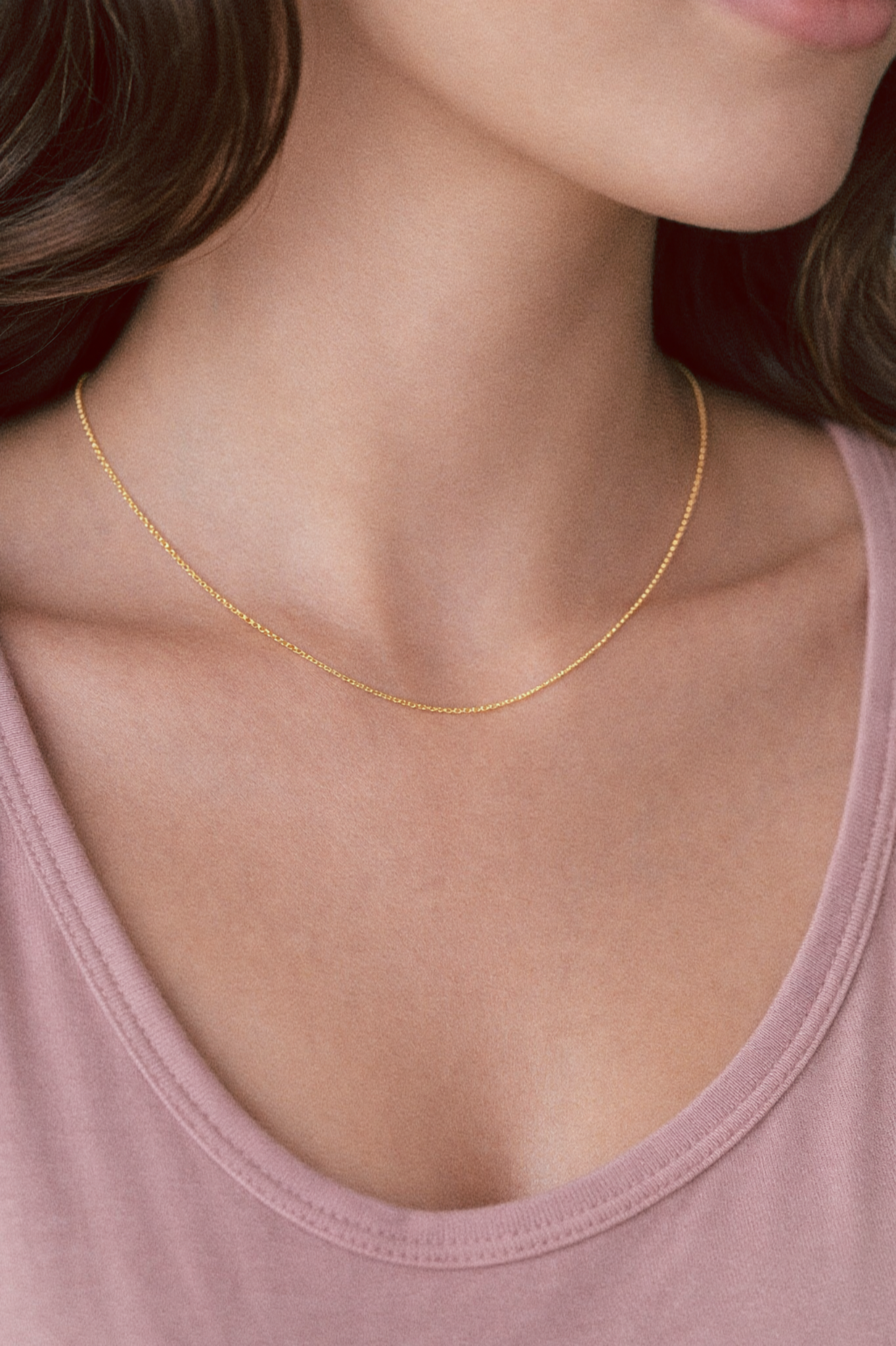 Gold Plated Diamond Cut Curb Chain with Extender