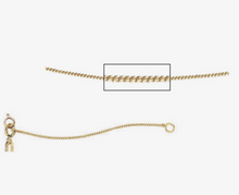 9ct Yellow Gold 0.8mm Diamond Cut Curb Chain
