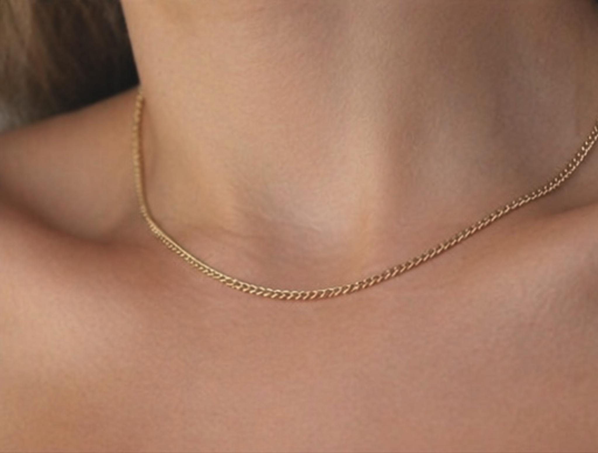 9ct Yellow Gold 1mm Curb Chain Necklace