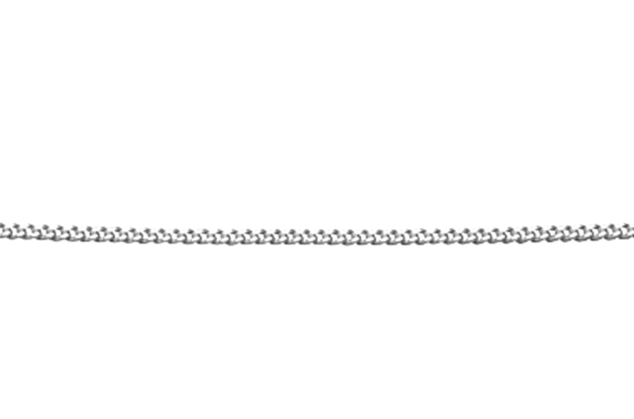 Sterling Silver Diamond Cut Curb Chain Necklace (Adjustable 41-46cm)
