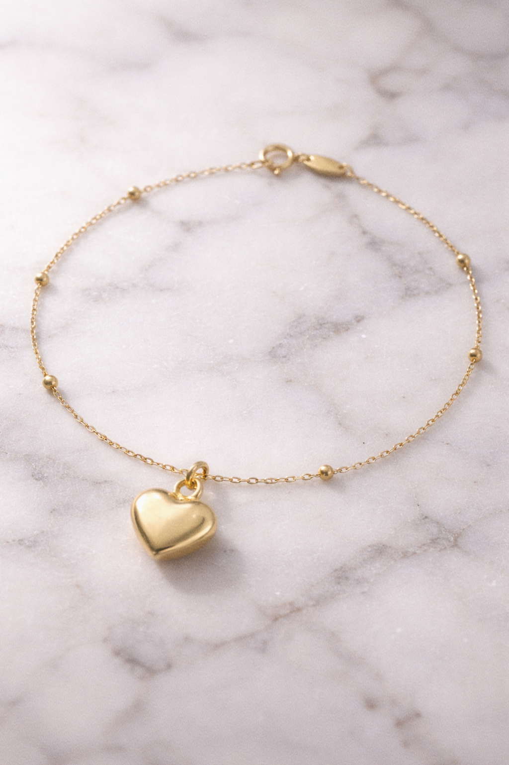 9ct Yellow Gold Heart Charm Pendant
