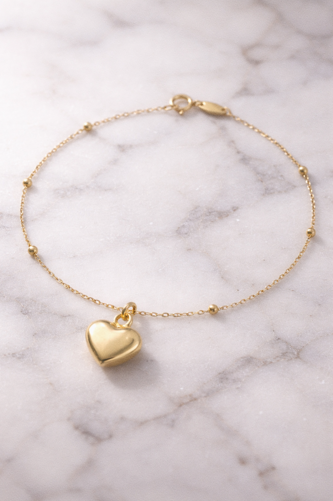 9ct Yellow Gold Heart Charm Pendant