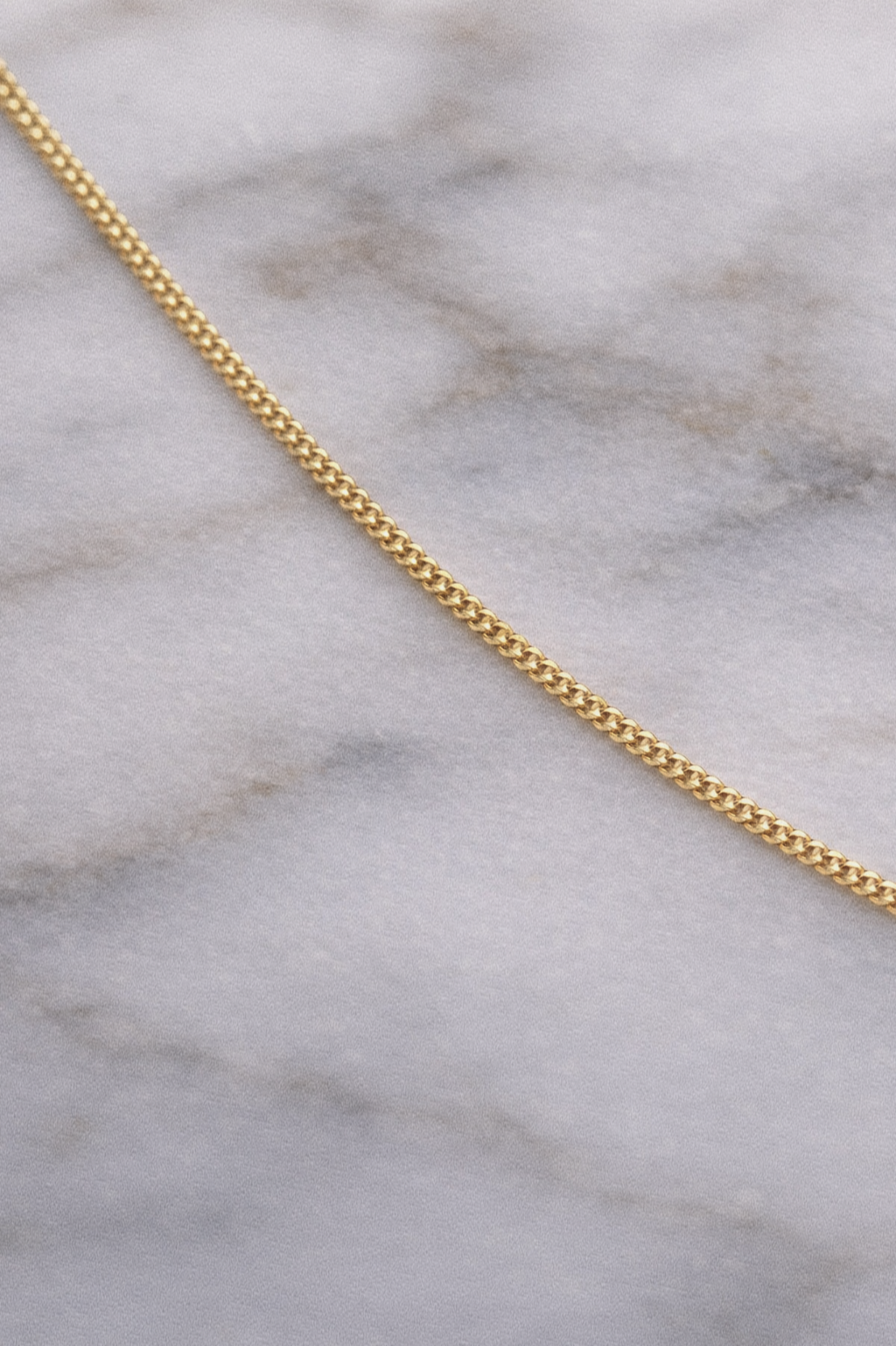 Gold Plated Diamond Cut Curb Chain with Extender