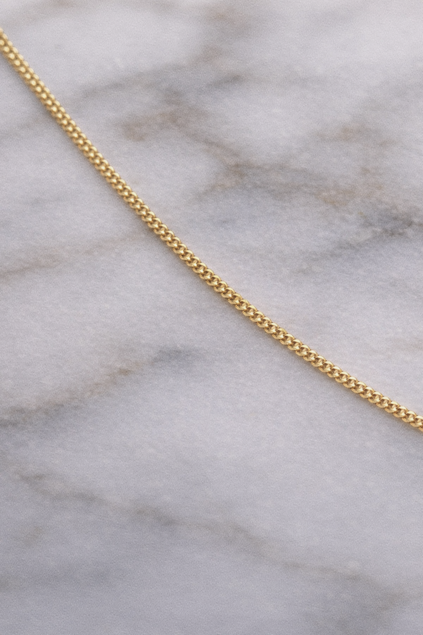 Gold Plated Diamond Cut Curb Chain with Extender