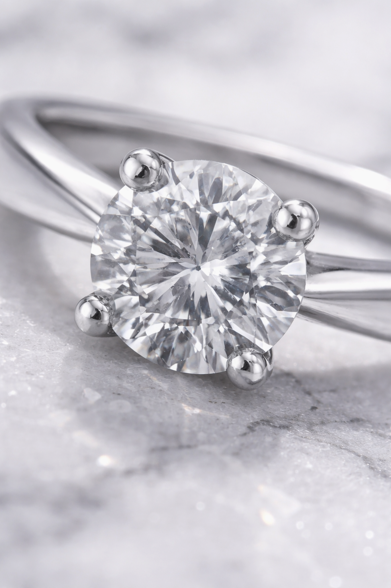 18ct White Gold 3.00ct Lab-Grown Diamond Solitaire Ring