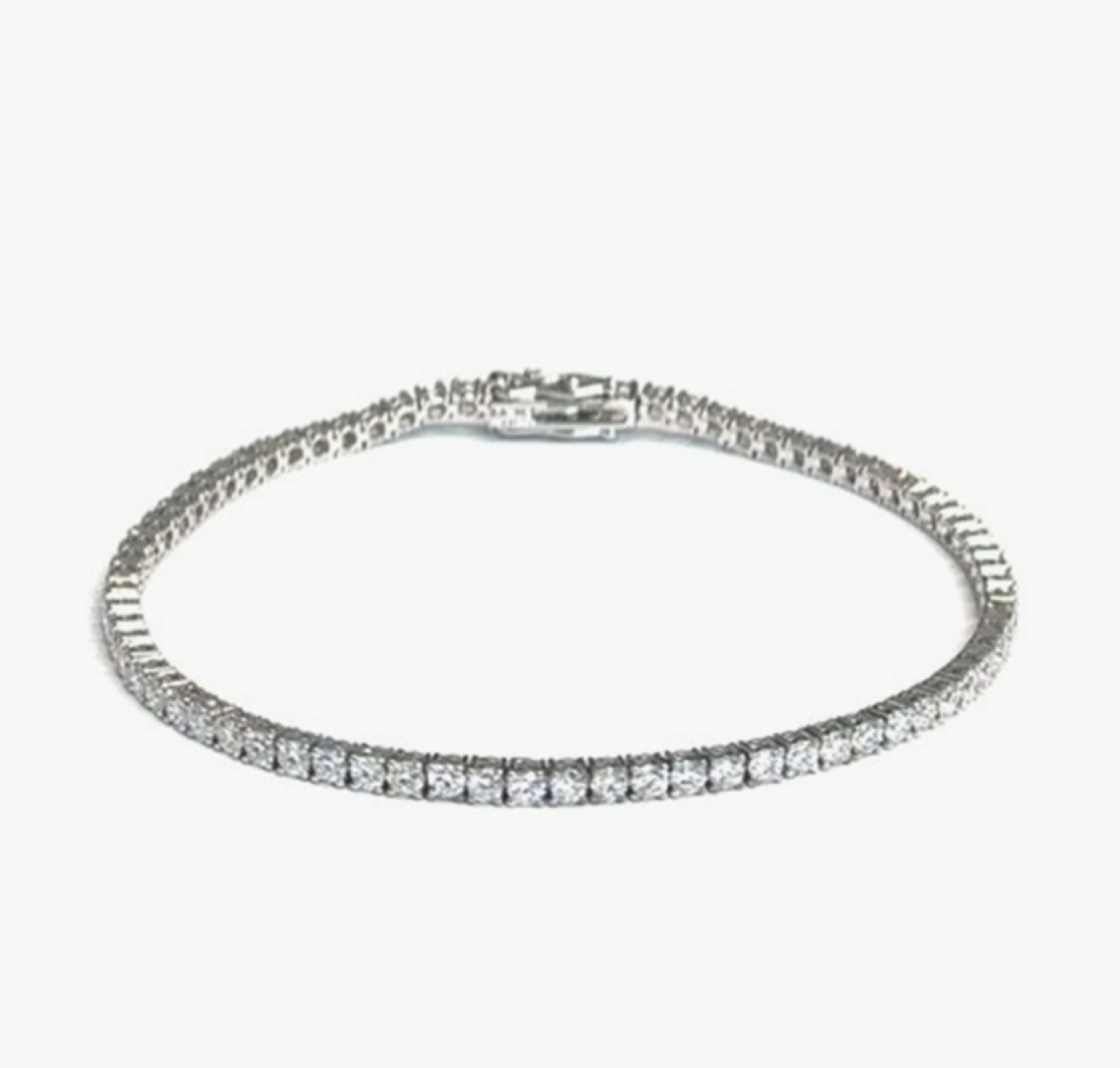 9ct White Gold 3.21ct Lab-Grown Diamond Tennis Bracelet