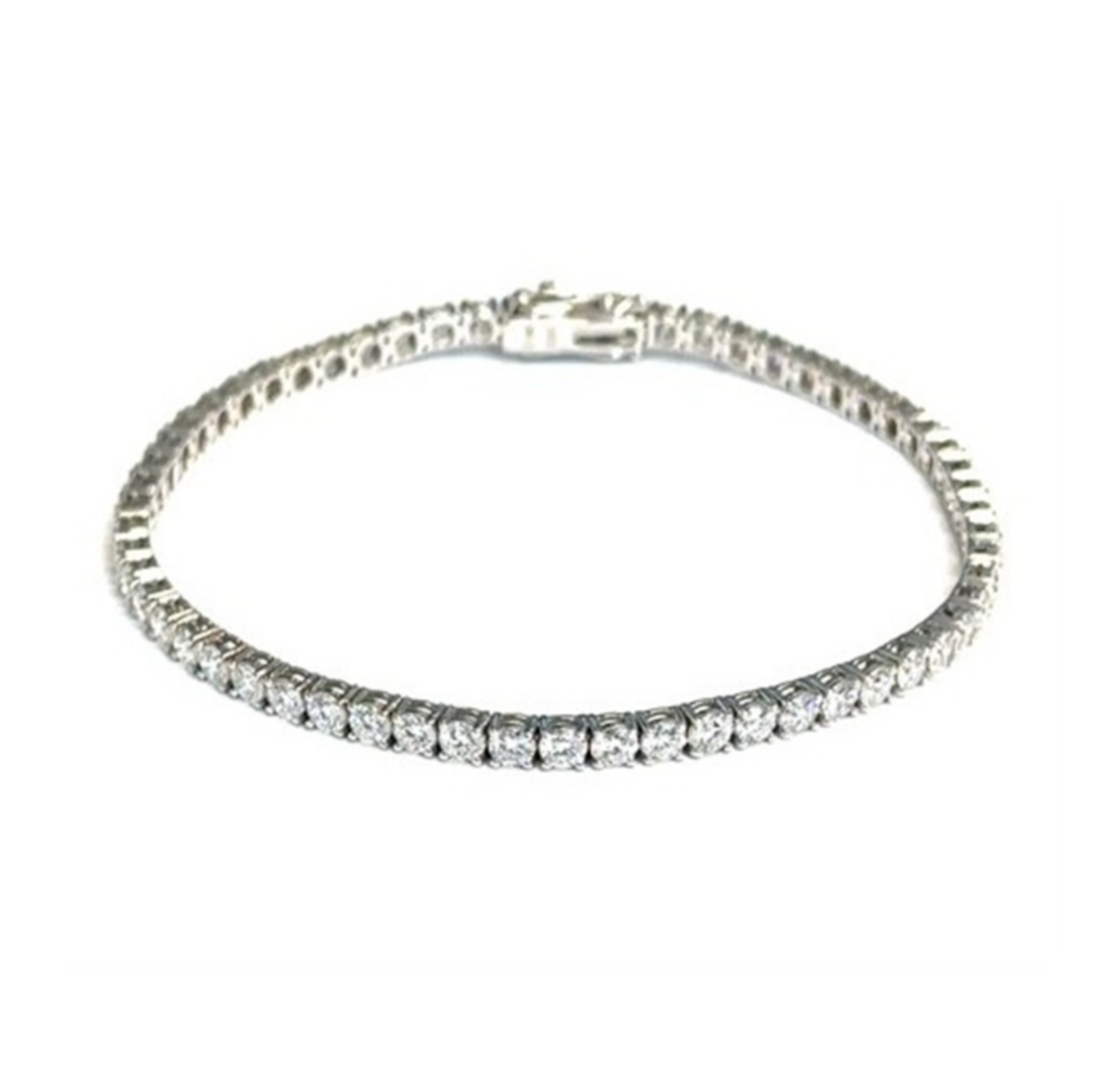 9ct White Gold 5.01ct Lab-Grown Diamond Tennis Bracelet