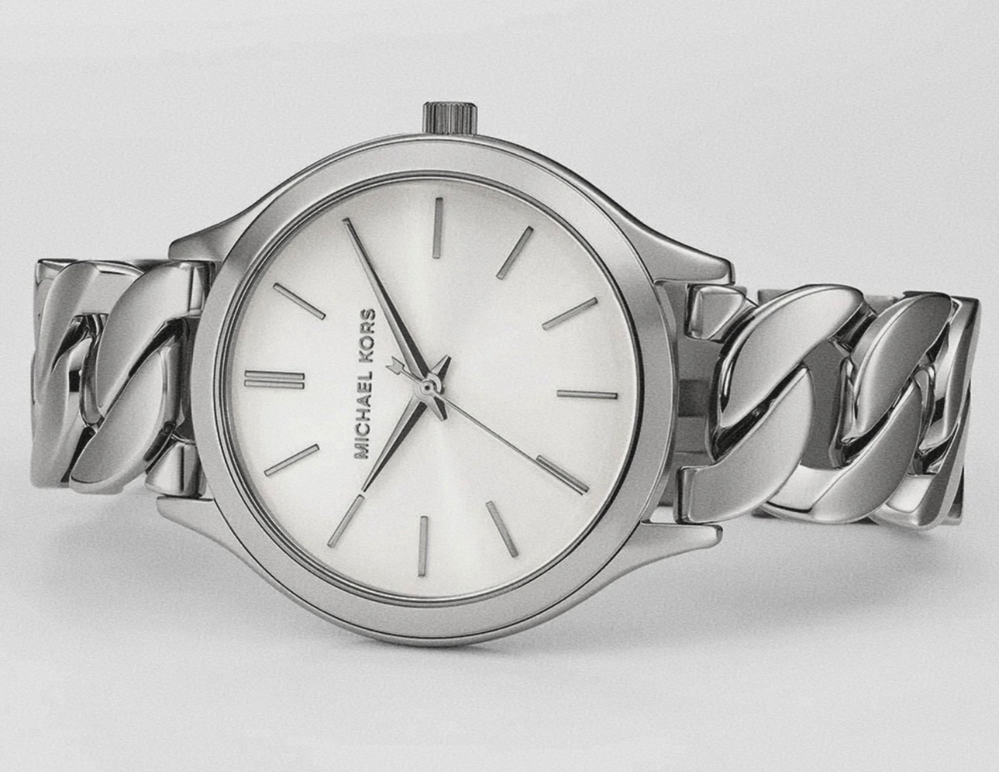Michael Kors Ladies Silver Chain Bracelet Watch - MK4747