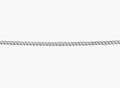 9ct White Gold 0.6mm Curb Chain - 46cm