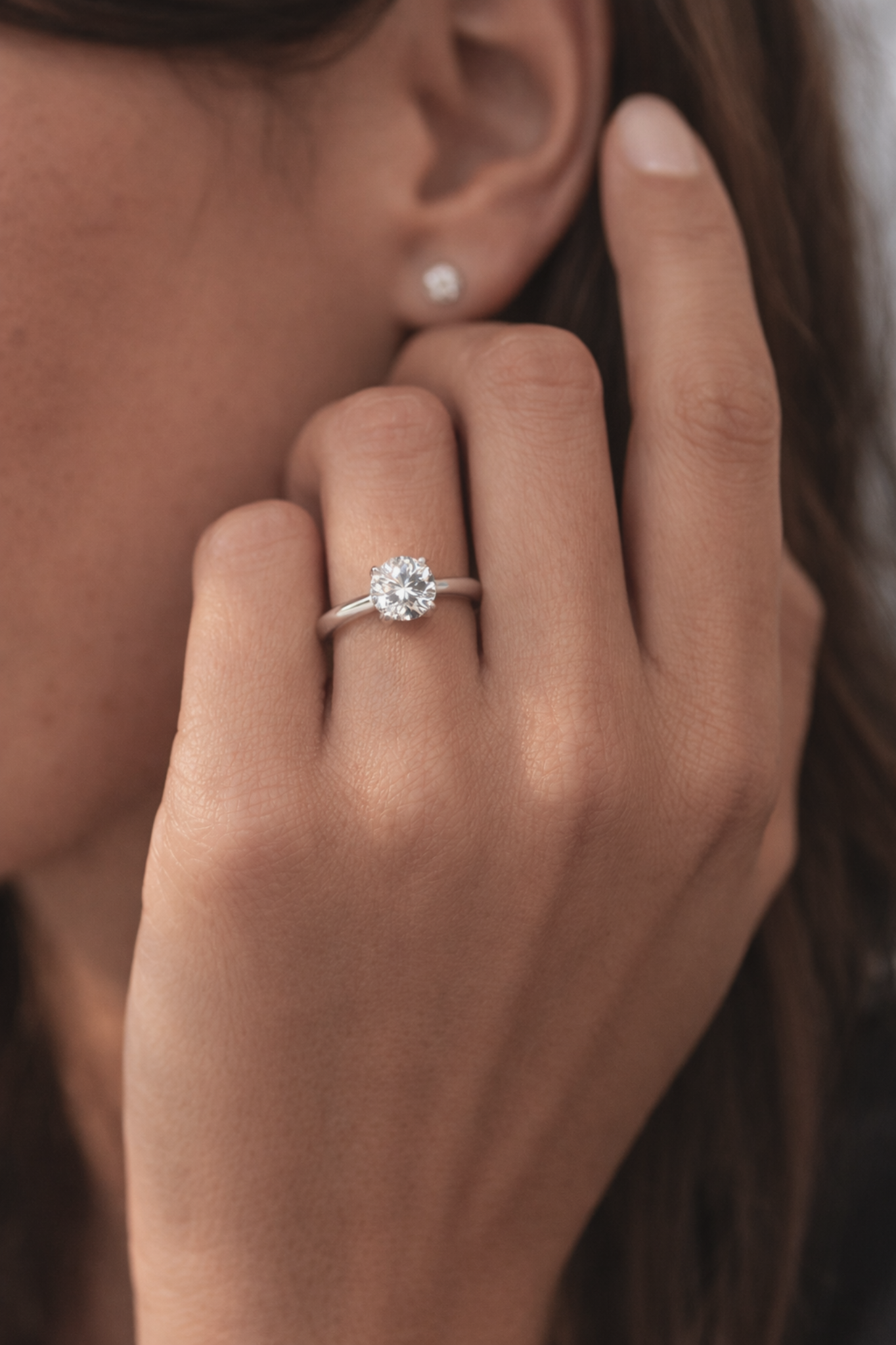 18ct White Gold 3.00ct Lab-Grown Diamond Solitaire Ring