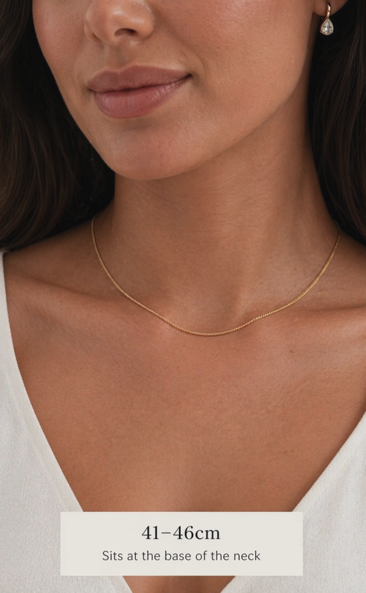 9ct Yellow Gold 1mm Curb Chain Necklace
