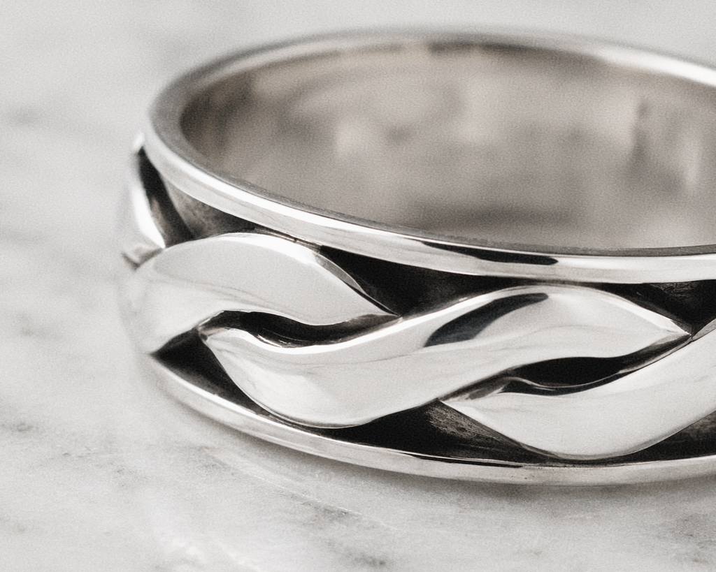 Celtic Twist Band Ring – Sterling Silver