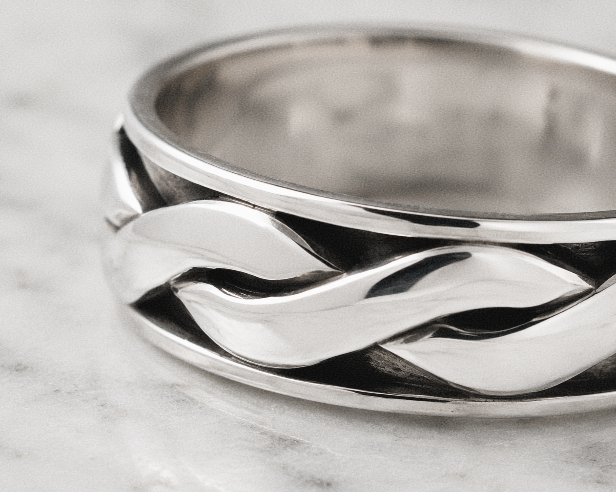 Celtic Twist Band Ring – Sterling Silver