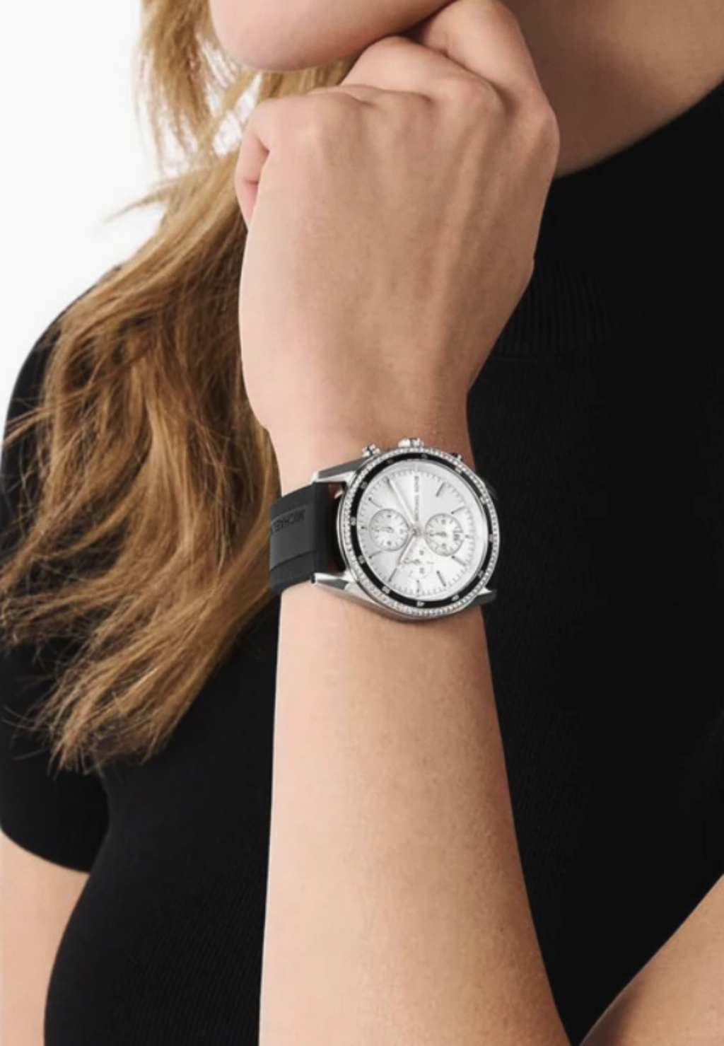 Michael Kors Chronograph Watch Black Strap -MK7486