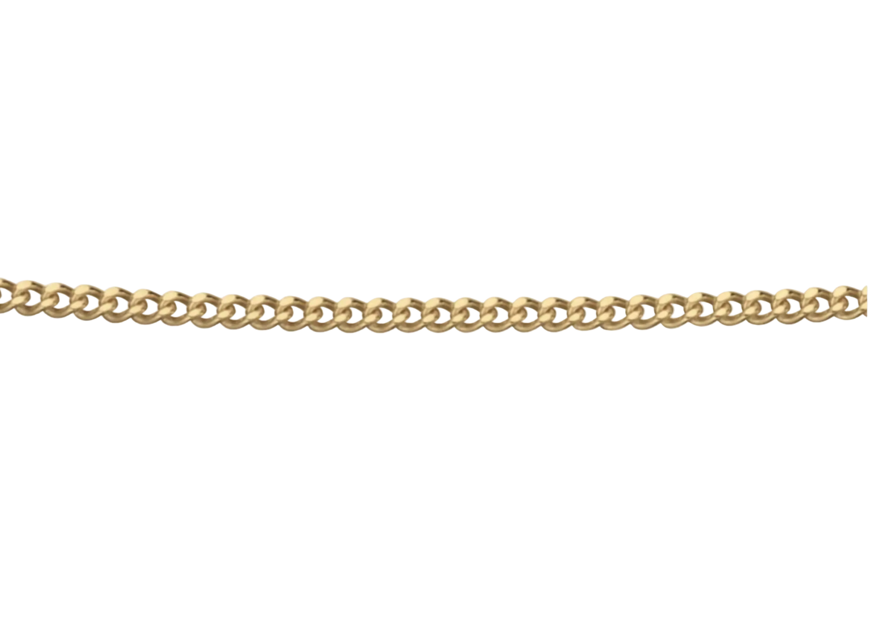 9ct Yellow Gold 1mm Curb Chain Necklace