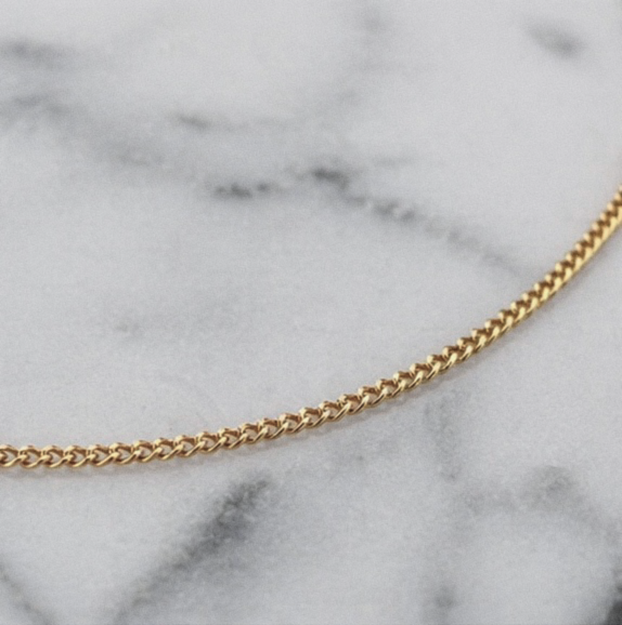 9ct Yellow Gold 1mm Curb Chain Necklace